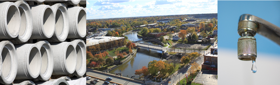 water infrastructure pipes faucets river