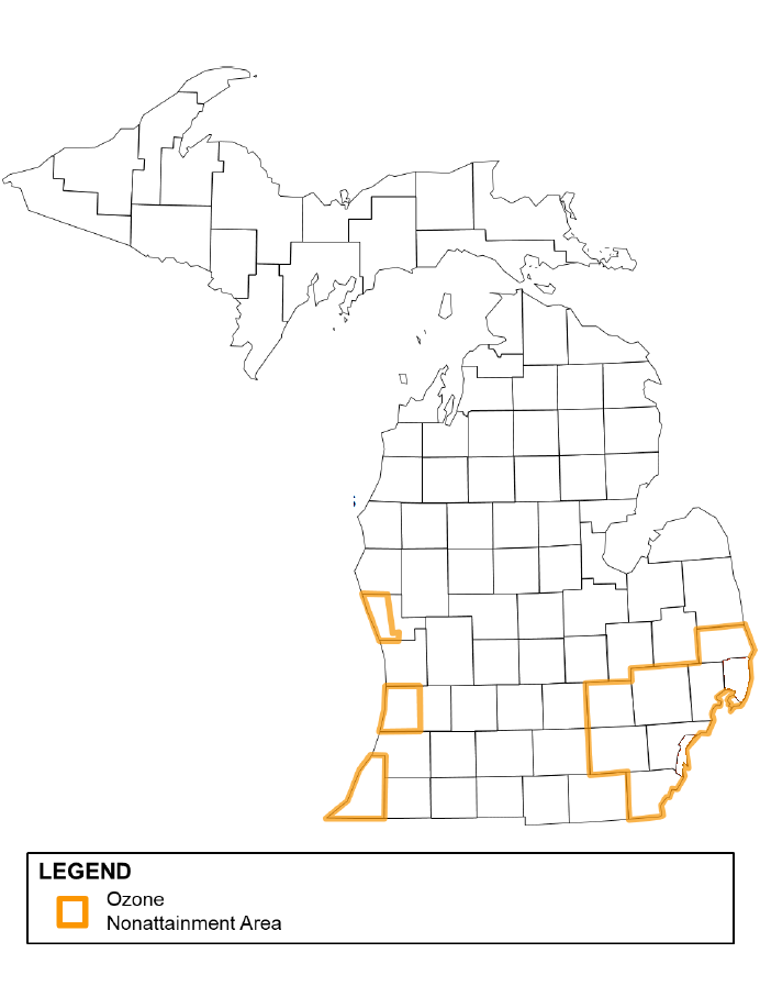 Ozone nonattainment Map