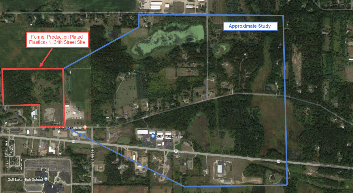 Former Production Plated Plastics - N 34th Street Study Area - map