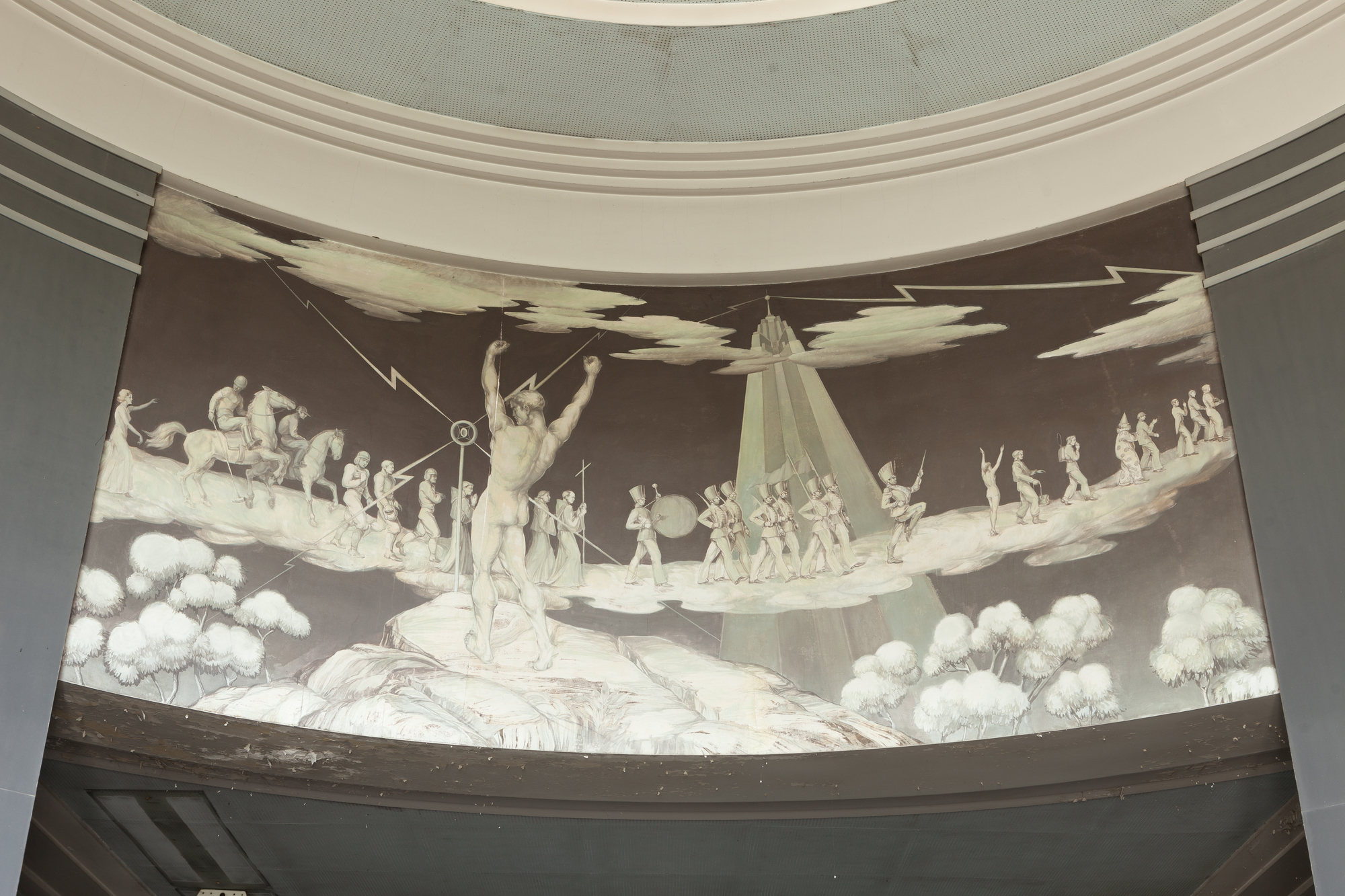 WWJ building interior mural
