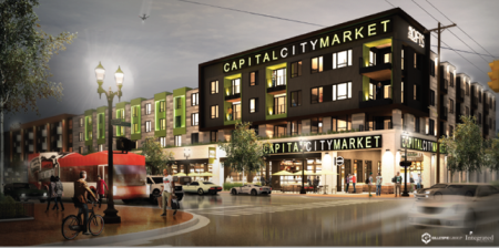 Artist rendering of what Capital City Market in Lansing will look like