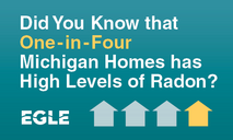 Graphic on radon: Did you know that one in four Michigan homes has high levels of radon?
