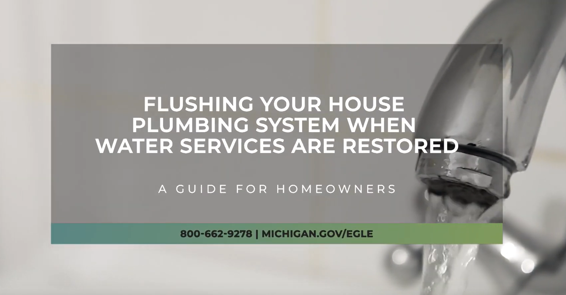 Flushing Your House Plumbing When Water Services Are Restored