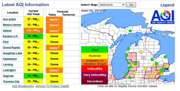 Air quality map