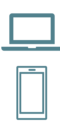 Computer and cell phone icon