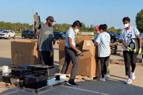 Electronic waste collection event in Meridian Township in September 2021.