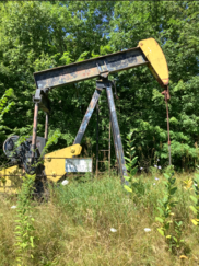 The Jablonski 01 orphan oil well, formerly operated by Northeastern Energy Corporation, in Casco Township, St. Clair County. 