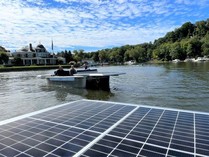 Lilypad solar boat at demonstration event in Saugatuck on Sept. 23, 2022