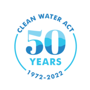 Logo for Clean Water Act 50th anniversary - 1972-2022