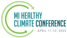 Logo for MI Healthy Climate Conference - April 11-12, 2023