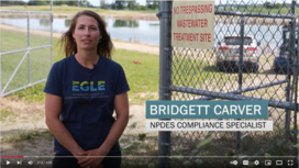 Screenshot from EGLE Career Series - Bridgett Carver, NPDES Compliance Specialist