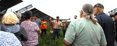 Planners visit Assembly Solar Park in Shiawassee County. Photo courtesy of Kathleen J. Kline-Hudson.