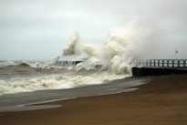 Lake Michigan coastal storm. (Photo courtesy of Michigan Sea Grant)