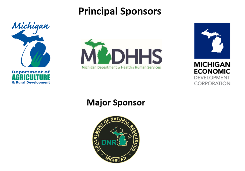 MHCC sponsor logos for MDARD, MHHS, MEDC and DNR