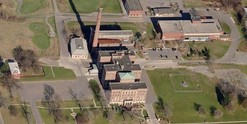 Aerial view of the former Eloise Psychiatric Hospital complex in the city of Westland in Wayne County. 