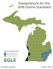 Designations for the 2015 ozone standard announced May 16, 2023.