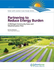 Cover of community solar and weatherization pilot report 