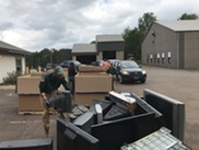 Electronic waste collection event in Ironwood, Mich. in August 2022.