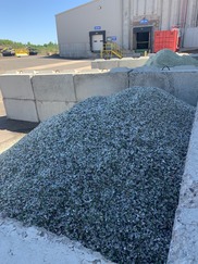 Aggregate product from Marquette glass pulverizer.