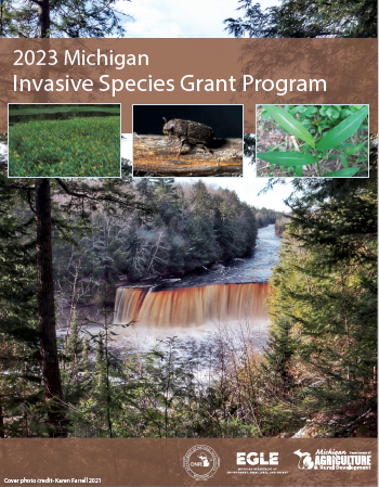 Cover of 2023 Michigan Invasive Species Grant Program handbook