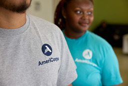 Americorps logo on t-shirt