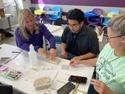 Teachers practice activities from the new MEECS Water Quality Unit at Albion College. 