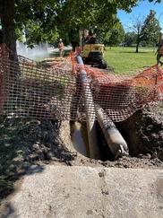 The City of Melvindale works on replacing aging water main in the distribution system