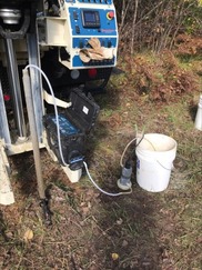 Low-flow groundwater is sampled to test for the presence of PFAS. 