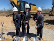 Mike Neller, Phil Roos, and Kirby Shane at the groundbreaking of the State's new laboratory. 