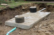 A two-compartment concrete septic tank. Courtesy of the EPA.