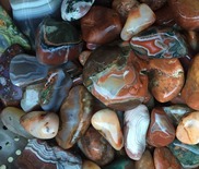 Agates fresh out of the rock tumbler. Courtesy of Mary Ann St. Antoine.