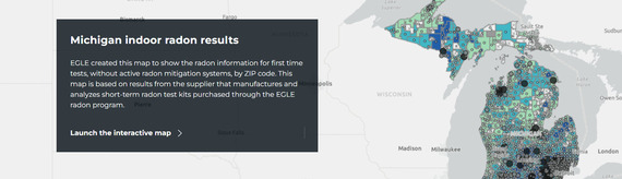 Interactive Radon Map of Michigan Image