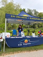 MI Healthy Climate Corps member Alexis Goward highlights the village's environmental stewardship. Courtesy of Leah Moskovitz.