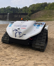 BeBot, a  beach-cleaning robot known as ?BeBot." Courtesy of DNR.