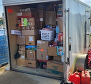 A full truck ready to head to North Carolina to help those affected by Hurricane Helene.