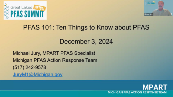 Screenshot of PFAS 101 webinar recording