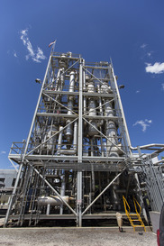 Industrial towers at landfill