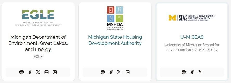 2025 MI Environmental Justice Conference sponsors - EGLE, MSHDA, and UM SEAS