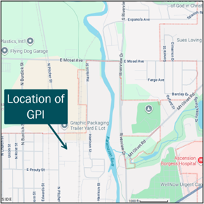 Map of location of Graphic Packaging International, LLC 