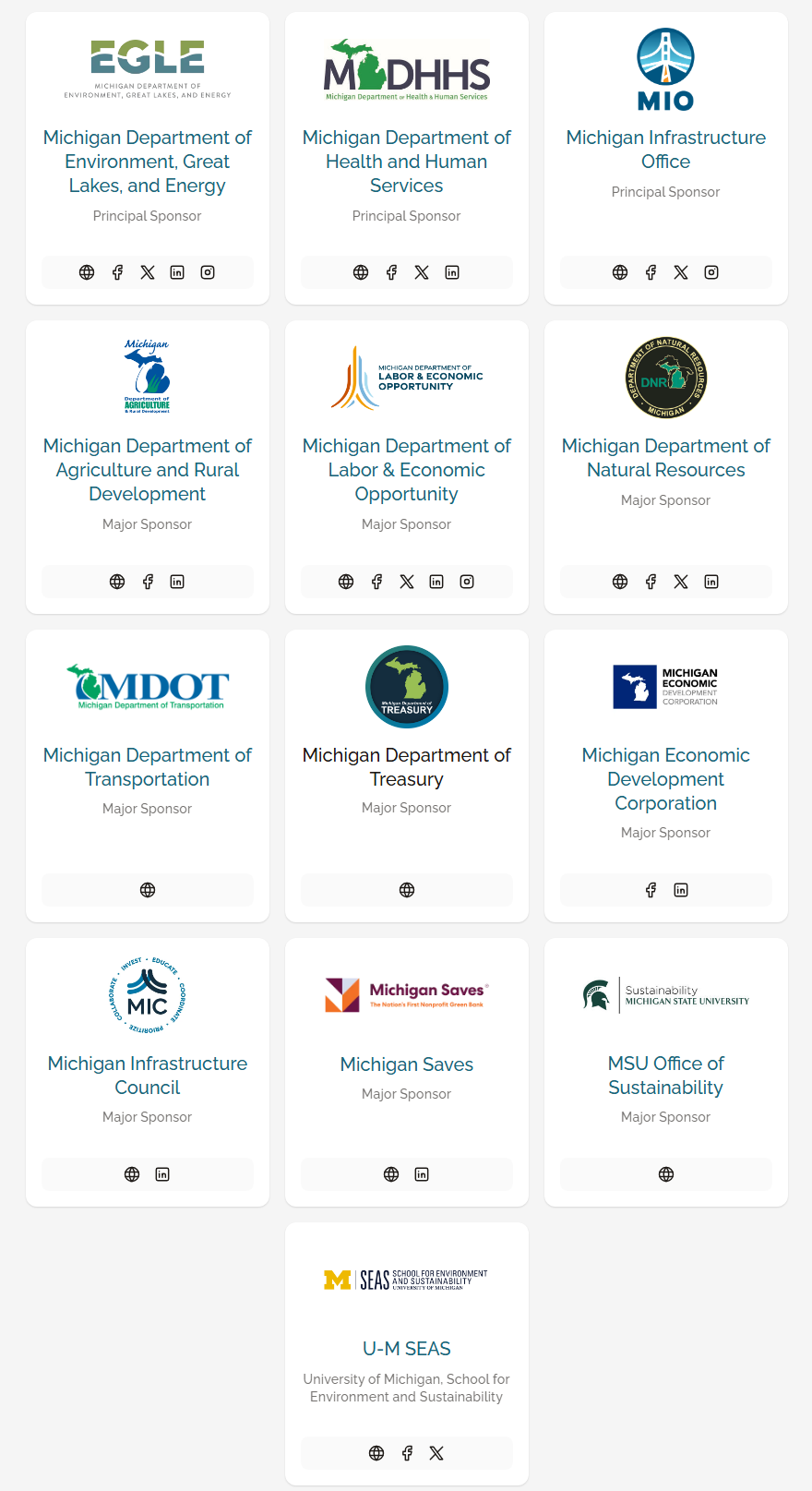 sponsors for the 2026 MI Healthy Climate Conference