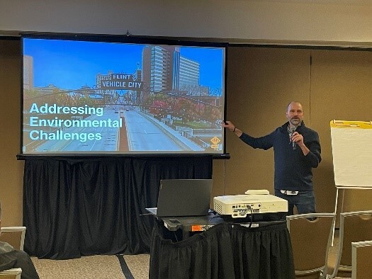 Ryan Londrigan presenting