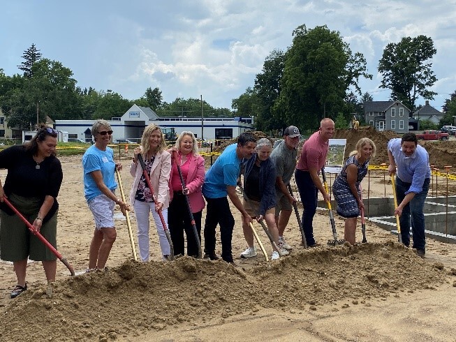 Attendees at the Main Street Park groundbreaking ceremony