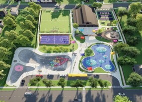 Aerial view of Main Street Park