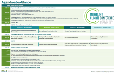 Agenda at a Glance thumbnail for MI Healthy Climate Conference 