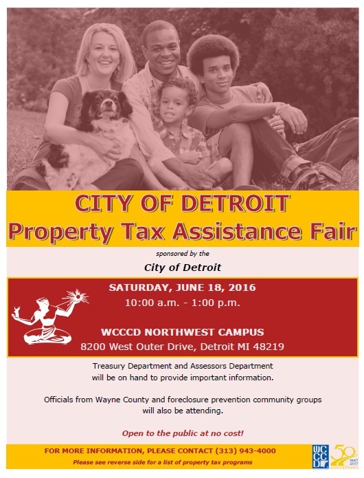 City of Detroit Property Tax Assistance Fair Saturday, June 18th!