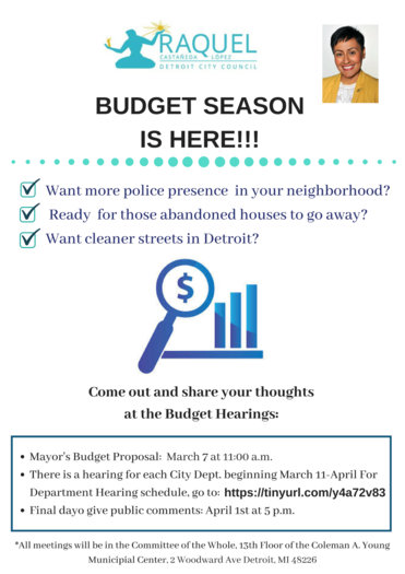budget hearings flyer