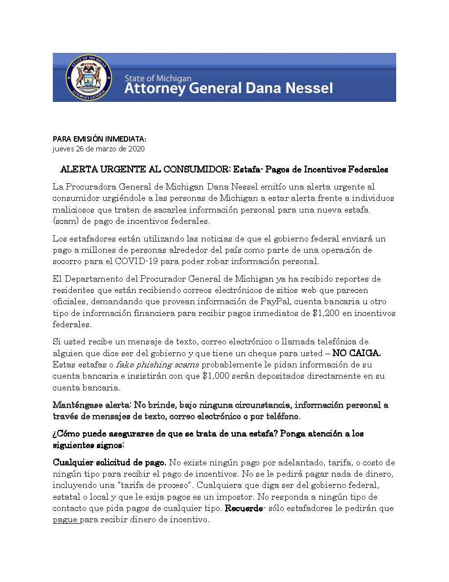 Stimulus Payment Consumer Alert (1) Spanish _Page_1