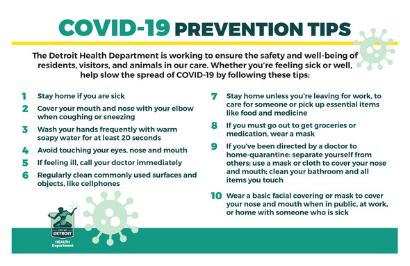 COVID Health Dept. Prevention Tips