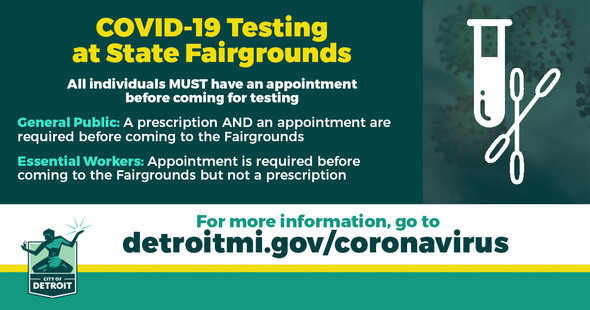 COVID - Appointments Needed for Testing at Fairgrounds