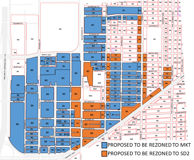 Eastern Market Rezoning Graphic